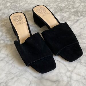 Vince Camuto Black Women's Suede Slide Sandals